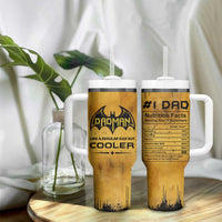 Funny Gifts For Dad Tumbler With Handle Dad Man Black Bat Like A Regular Dad But Cooler - Wonder Print Shop