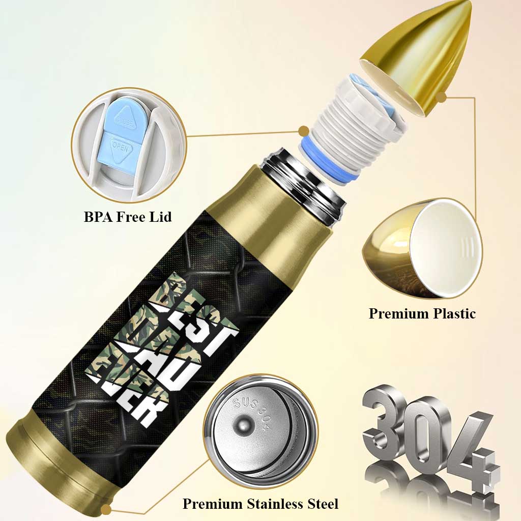 Best Dad Ever Camo Bullet Tumbler