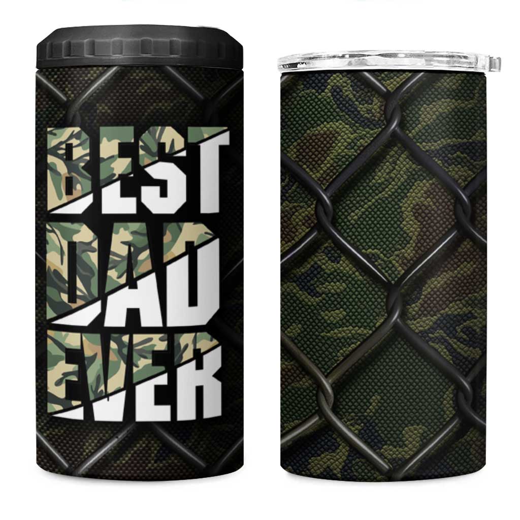Best Dad Ever Camo 4 in 1 Can Cooler Tumbler - Wonder Print Shop