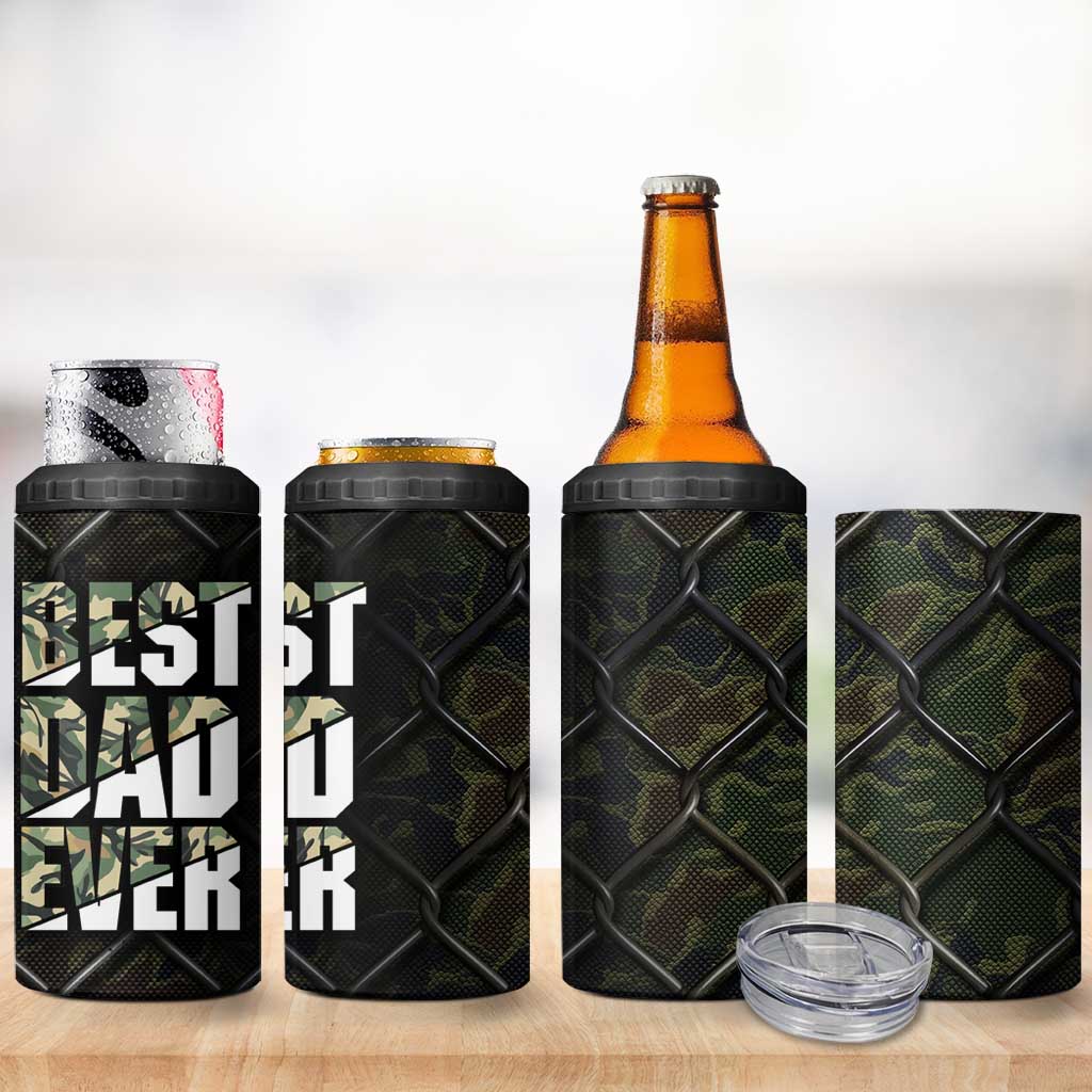 Best Dad Ever Camo 4 in 1 Can Cooler Tumbler - Wonder Print Shop
