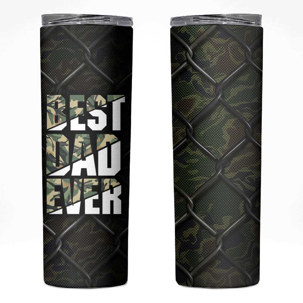 Best Dad Ever Camo Skinny Tumbler - Wonder Print Shop