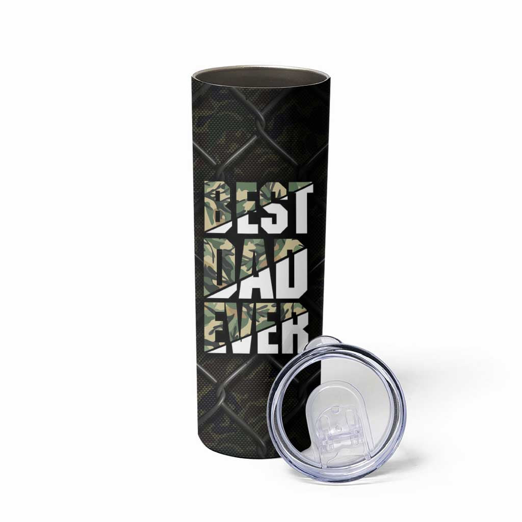 Best Dad Ever Camo Skinny Tumbler - Wonder Print Shop