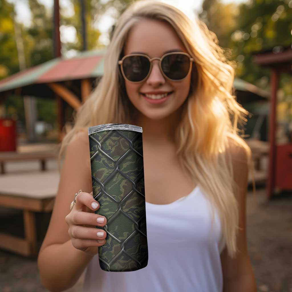 Best Dad Ever Camo Skinny Tumbler - Wonder Print Shop
