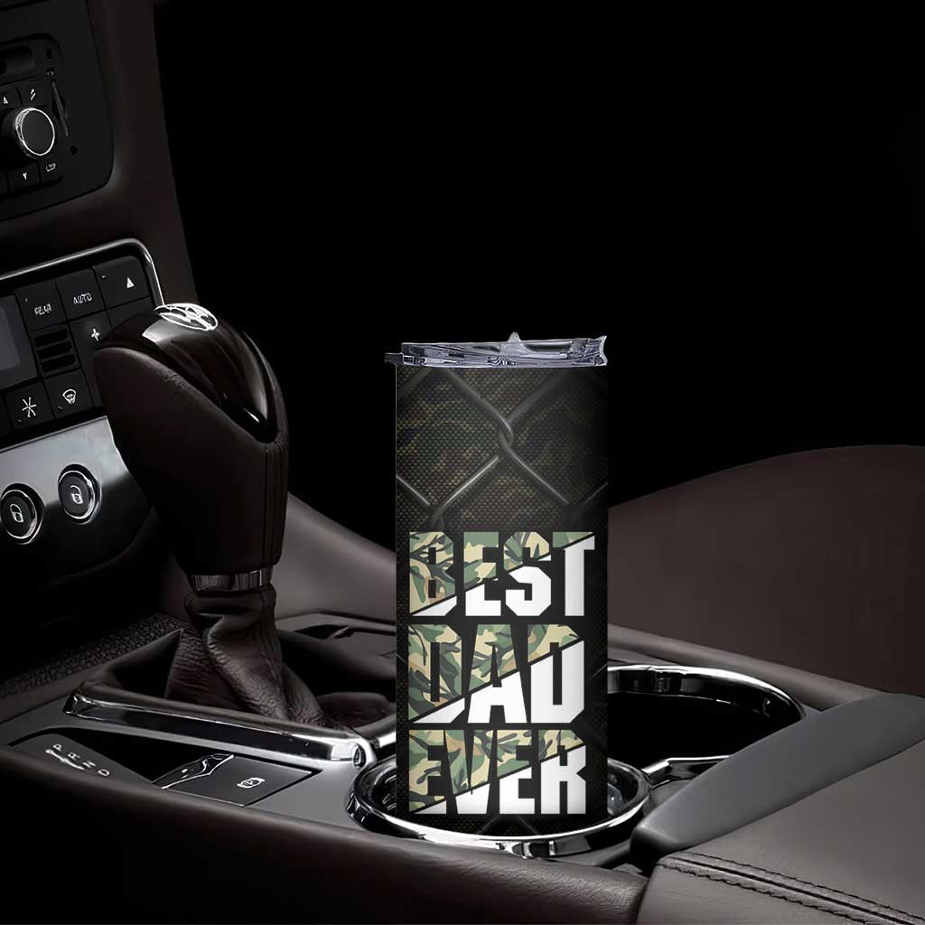 Best Dad Ever Camo Skinny Tumbler - Wonder Print Shop