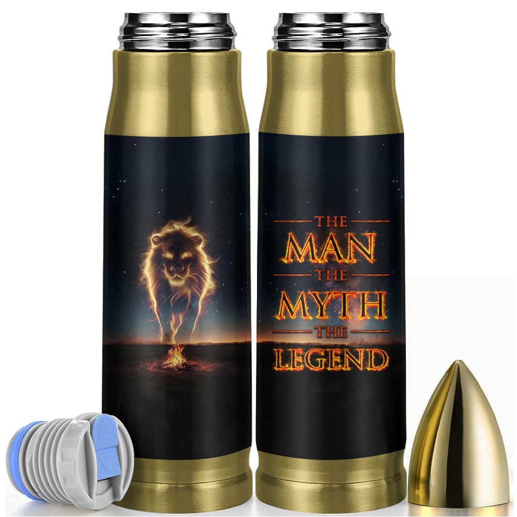 Gifts For Dad Bullet Tumbler The Man The Myth The Legend Strong Lion