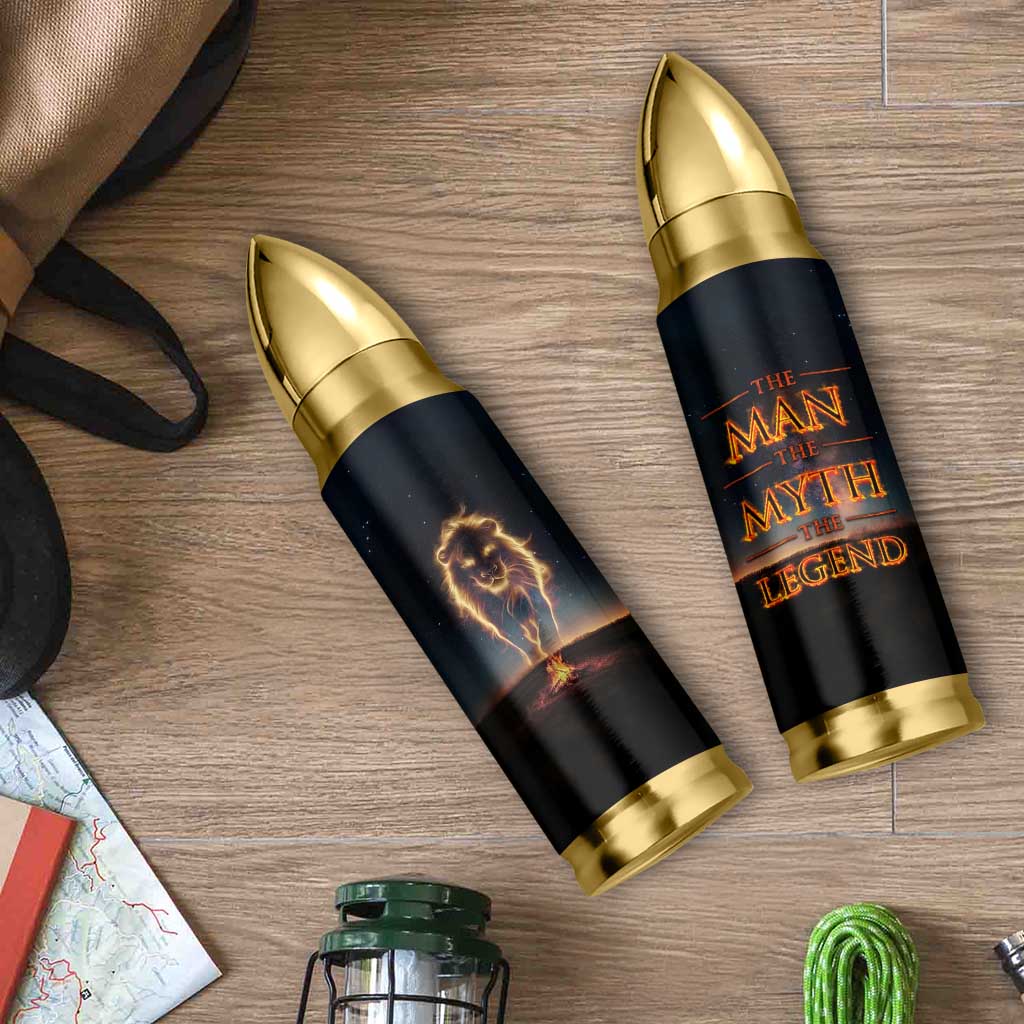 Gifts For Dad Bullet Tumbler The Man The Myth The Legend Strong Lion