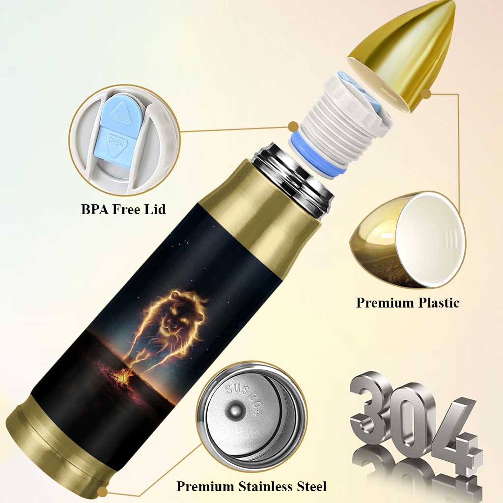 Gifts For Dad Bullet Tumbler The Man The Myth The Legend Strong Lion