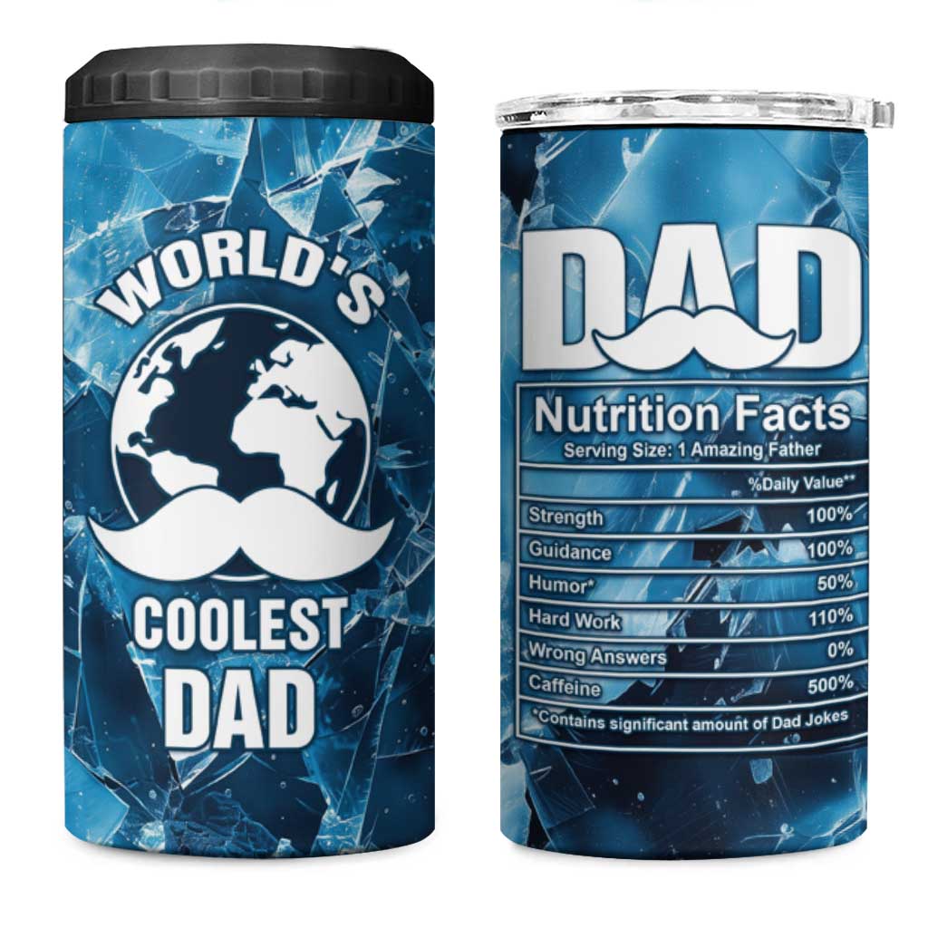 Gifts For Dad 4 in 1 Can Cooler Tumbler World's Coolest Dad No.1 Dad - Wonder Print Shop