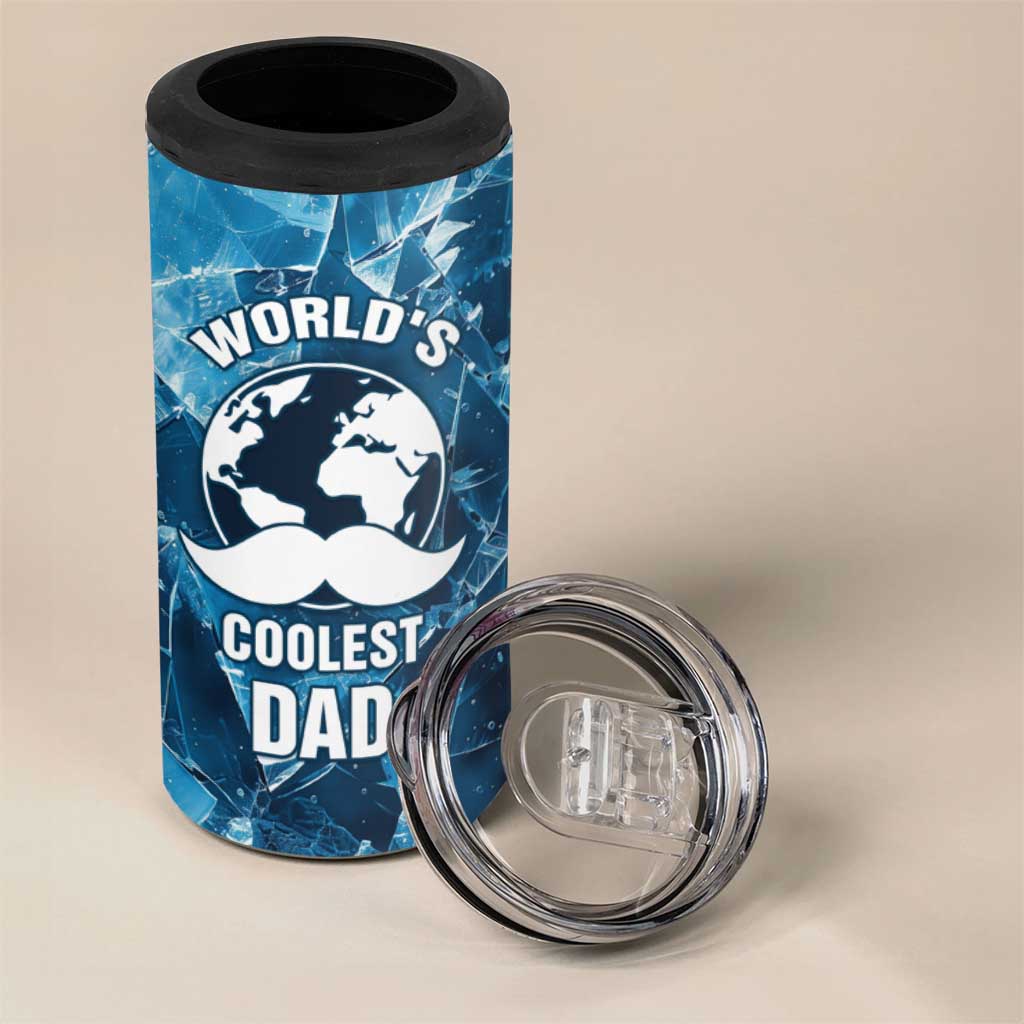 Gifts For Dad 4 in 1 Can Cooler Tumbler World's Coolest Dad No.1 Dad - Wonder Print Shop