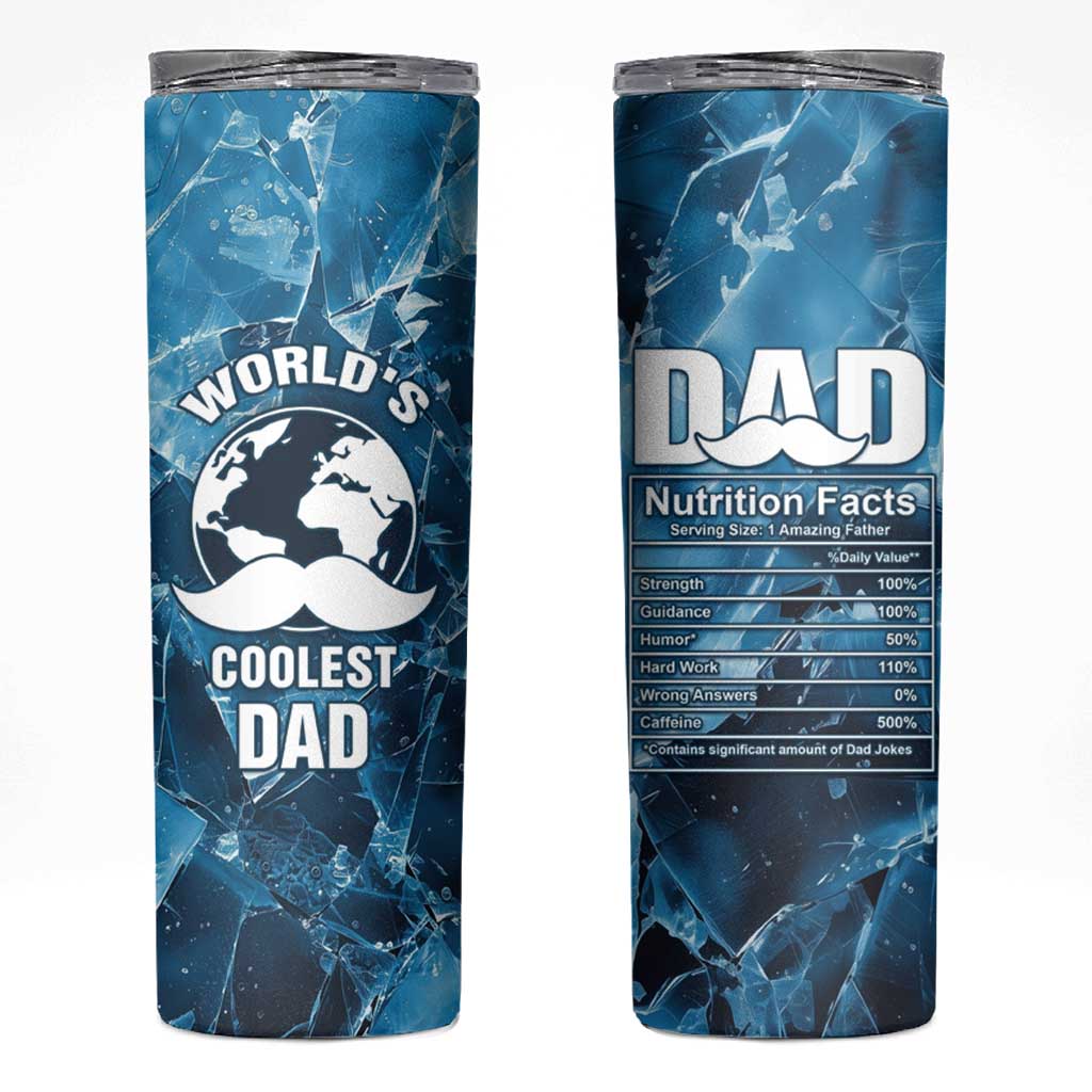 Gifts For Dad Skinny Tumbler World's Coolest Dad No.1 Dad - Wonder Print Shop