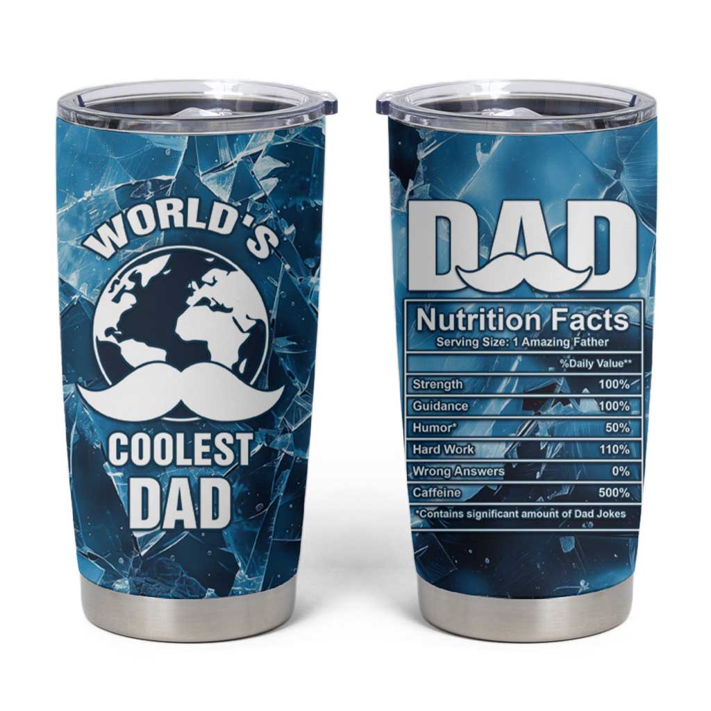 Gifts For Dad Tumbler Cup World's Coolest Dad No.1 Dad - Wonder Print Shop