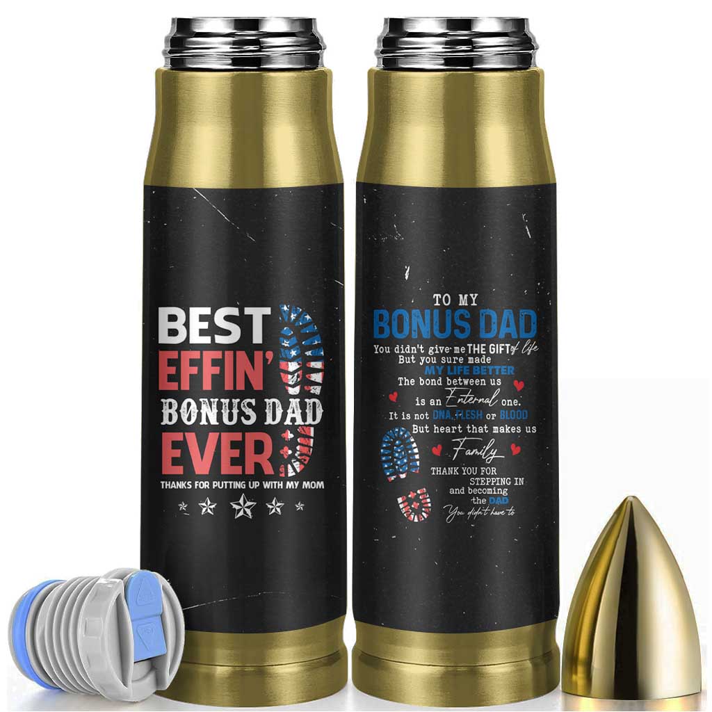 Gifts For Bonus Dad Bullet Tumbler Best Effin' Bonus Dad Ever Thank You Step Dad