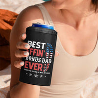 Gifts For Bonus Dad 4 in 1 Can Cooler Tumbler Best Effin' Bonus Dad Ever Thank You Step Dad