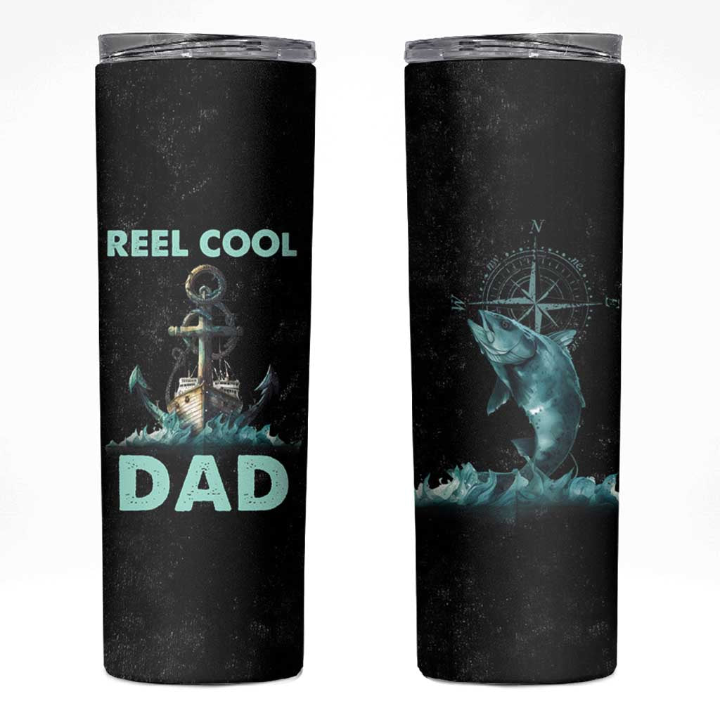 Gifts For Fishing Dad Skinny Tumbler Reel Cool Dad - Wonder Print Shop