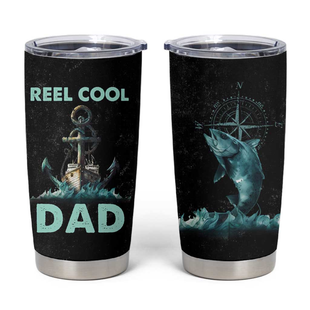 Gifts For Fishing Dad Tumbler Cup Reel Cool Dad - Wonder Print Shop