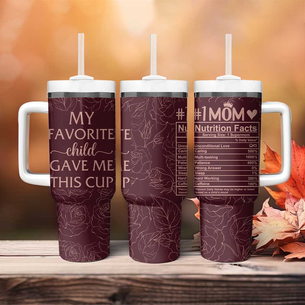 Gifts For Mom Tumbler With Handle My Favorite Child Gave Me This Cup - Wonder Print Shop