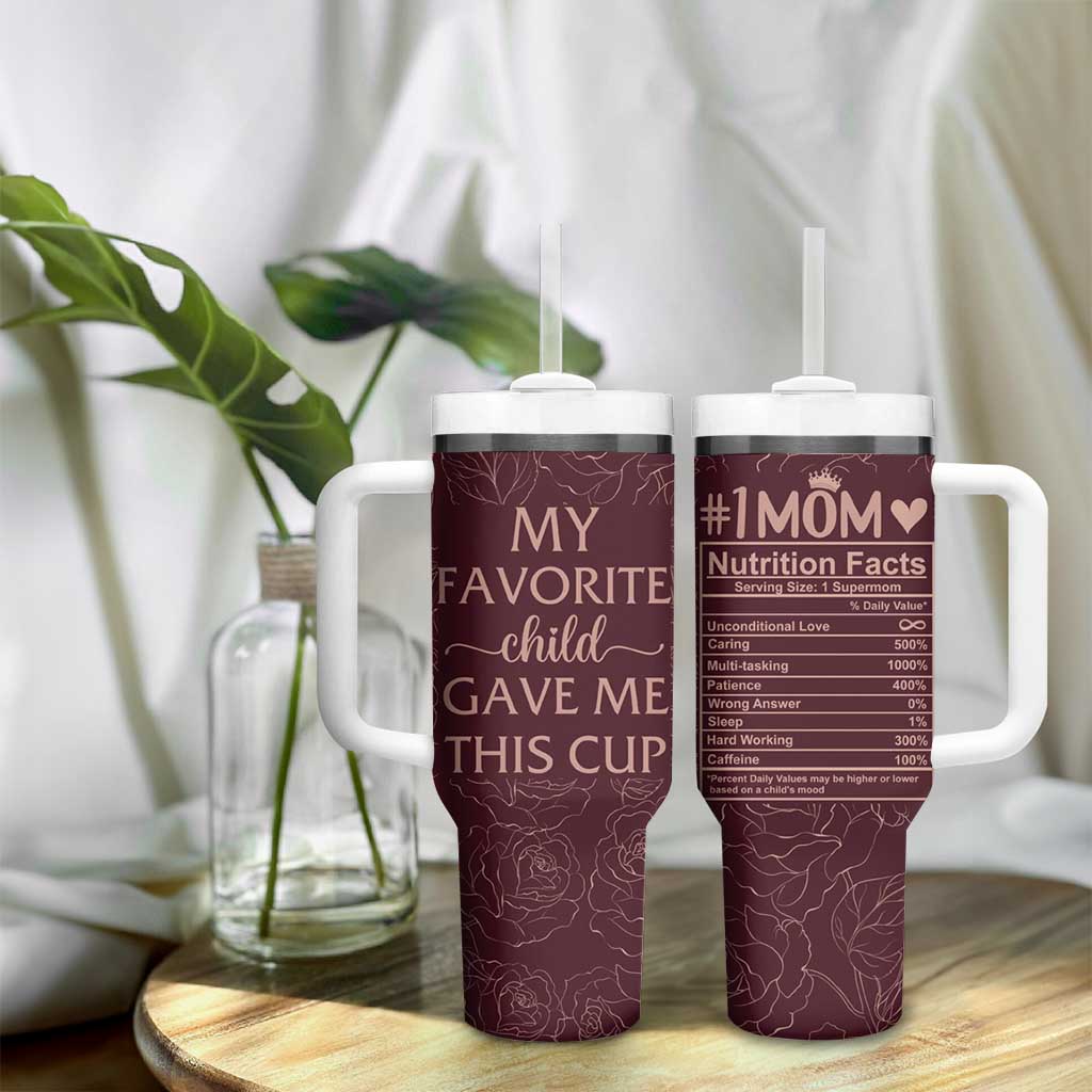 Gifts For Mom Tumbler With Handle My Favorite Child Gave Me This Cup - Wonder Print Shop