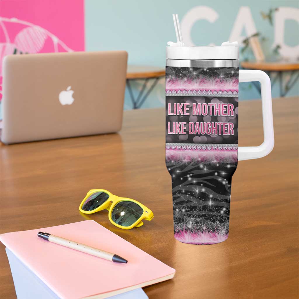 Gifts For Mom Tumbler With Handle Like Mother Like Daughter Slay Mom - Wonder Print Shop