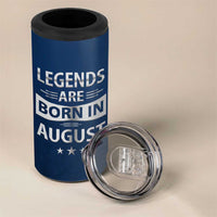 Funny Birthday Gifts For Men 4 in 1 Can Cooler Tumbler Legends Are Born In August - Wonder Print Shop