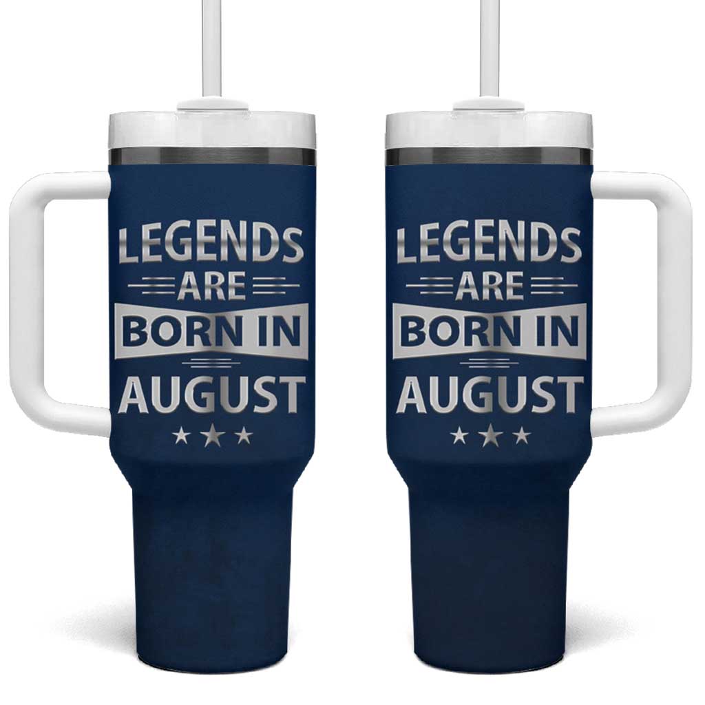Funny Birthday Gifts For Men Tumbler With Handle Legends Are Born In August - Wonder Print Shop