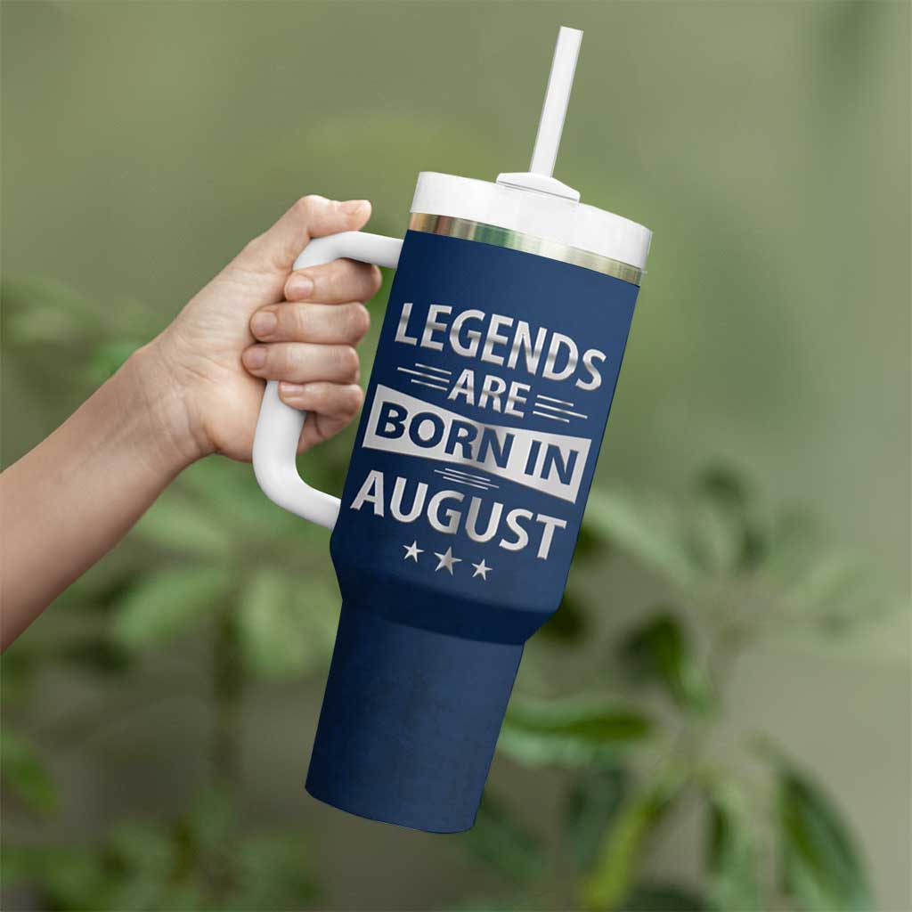 Funny Birthday Gifts For Men Tumbler With Handle Legends Are Born In August - Wonder Print Shop