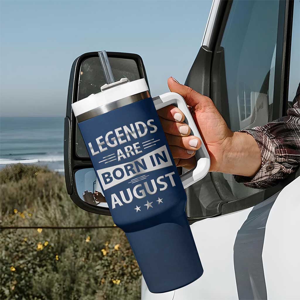 Funny Birthday Gifts For Men Tumbler With Handle Legends Are Born In August - Wonder Print Shop