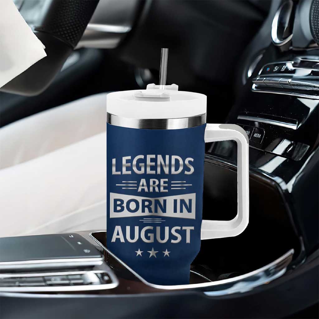 Funny Birthday Gifts For Men Tumbler With Handle Legends Are Born In August - Wonder Print Shop