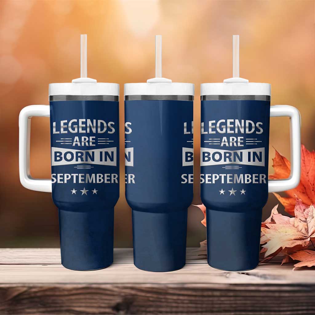 Funny Birthday Gifts For Men Tumbler With Handle Legends Are Born In September - Wonder Print Shop