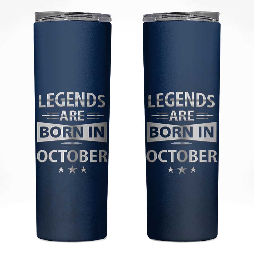 Funny Birthday Gifts For Men Skinny Tumbler Legends Are Born In October - Wonder Print Shop