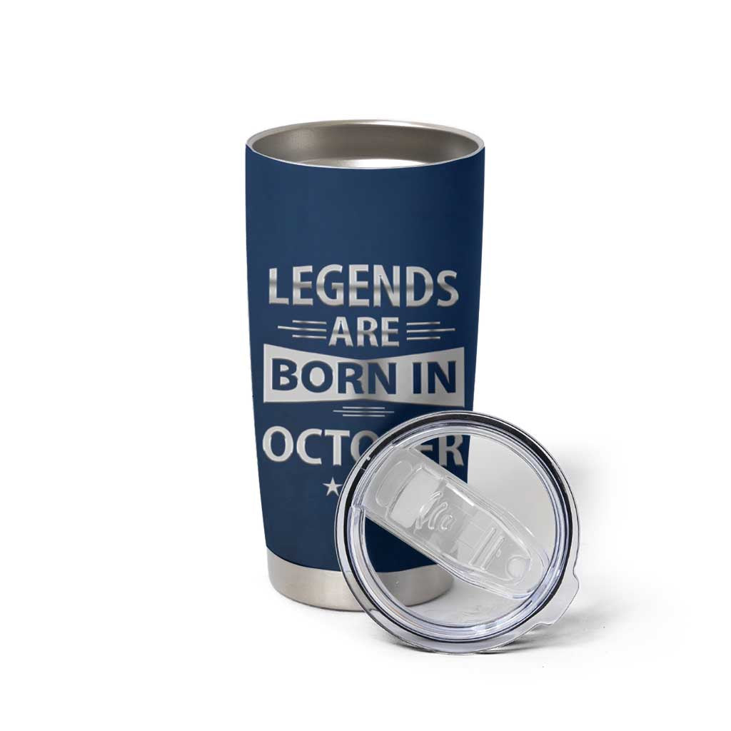 Funny Birthday Gifts For Men Tumbler Cup Legends Are Born In October - Wonder Print Shop