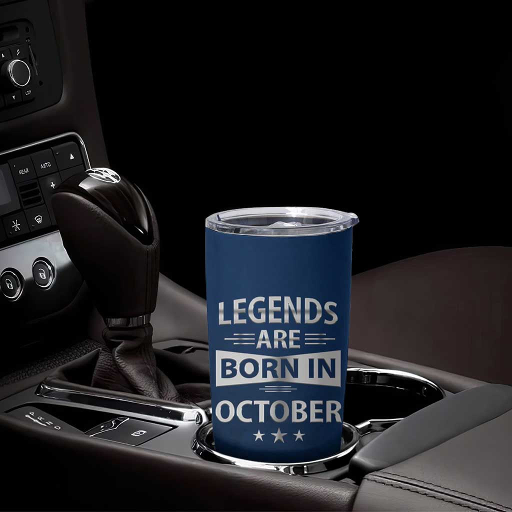 Funny Birthday Gifts For Men Tumbler Cup Legends Are Born In October - Wonder Print Shop