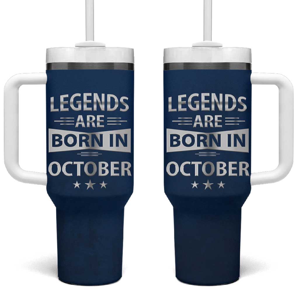Funny Birthday Gifts For Men Tumbler With Handle Legends Are Born In October - Wonder Print Shop