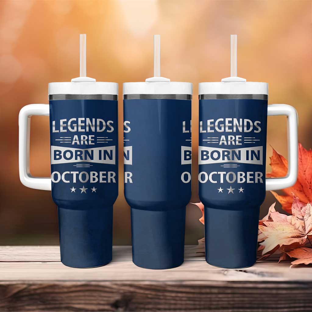 Funny Birthday Gifts For Men Tumbler With Handle Legends Are Born In October - Wonder Print Shop