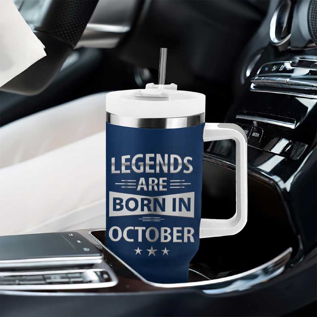 Funny Birthday Gifts For Men Tumbler With Handle Legends Are Born In October - Wonder Print Shop