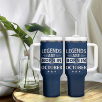 Funny Birthday Gifts For Men Tumbler With Handle Legends Are Born In October - Wonder Print Shop