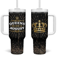 Birthday Gifts For Women Tumbler With Handle Queens Are Born In August - Wonder Print Shop
