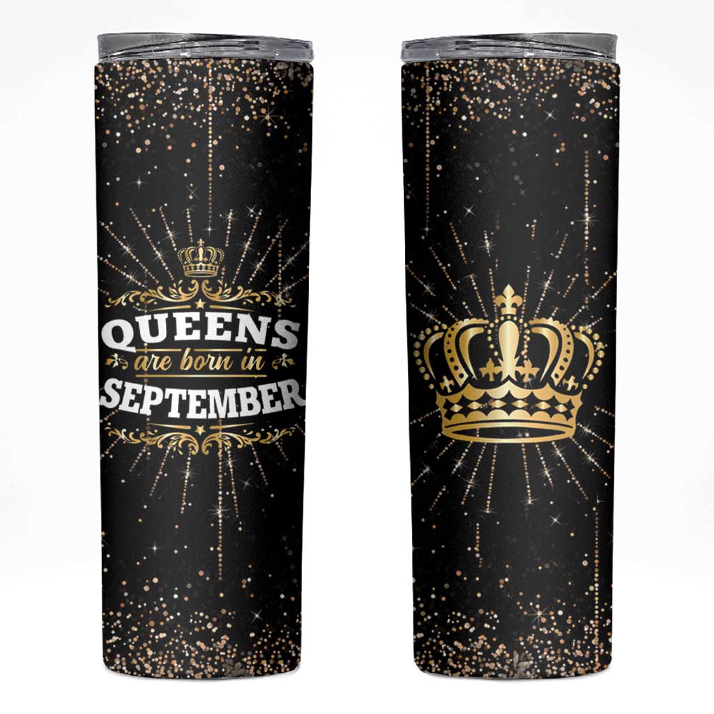 Birthday Gifts For Women Skinny Tumbler Queens Are Born In September - Wonder Print Shop