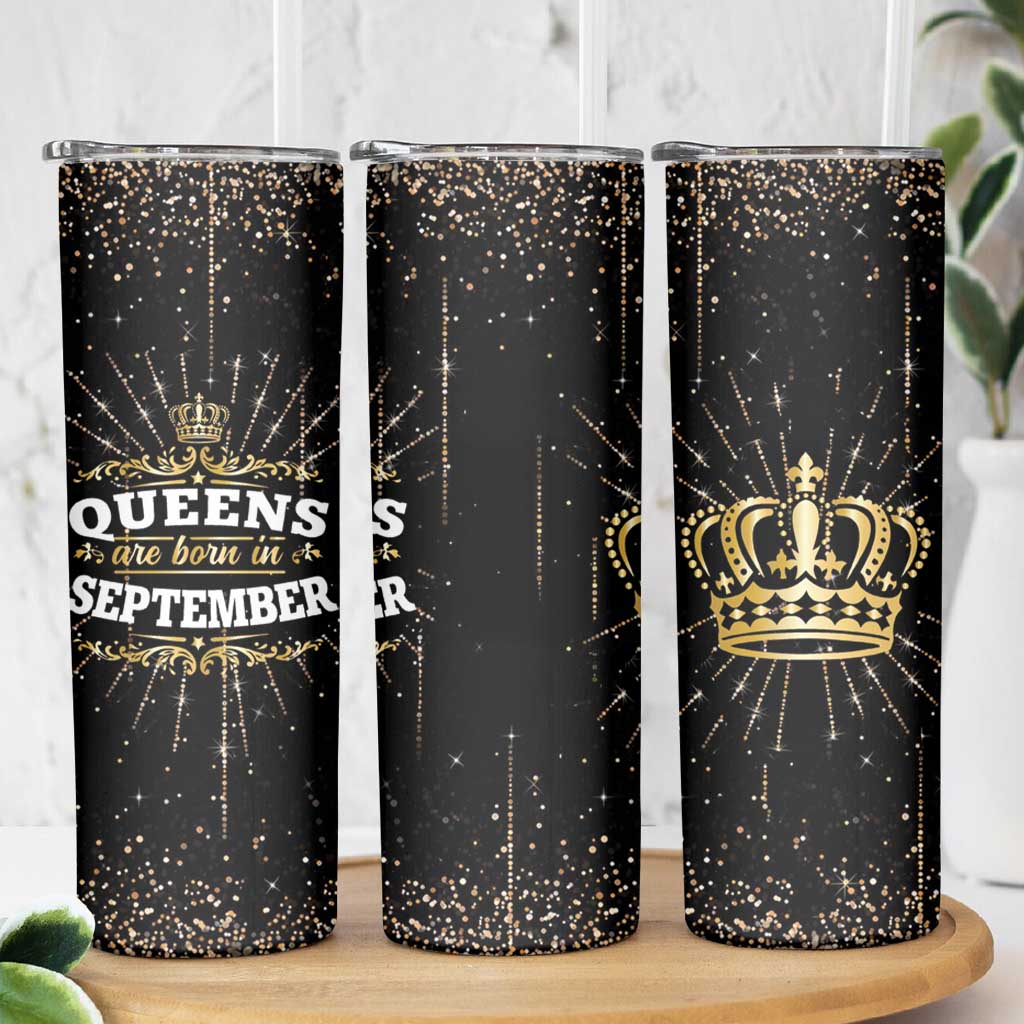 Birthday Gifts For Women Skinny Tumbler Queens Are Born In September - Wonder Print Shop