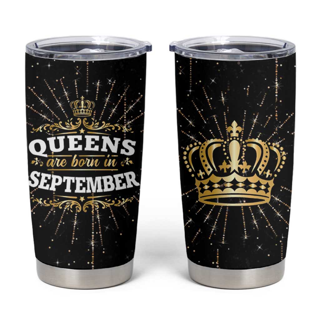 Birthday Gifts For Women Tumbler Cup Queens Are Born In September - Wonder Print Shop