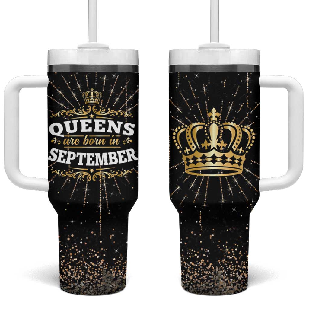 Birthday Gifts For Women Tumbler With Handle Queens Are Born In September - Wonder Print Shop