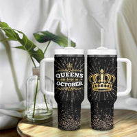 Birthday Gifts For Women Tumbler With Handle Queens Are Born In October - Wonder Print Shop