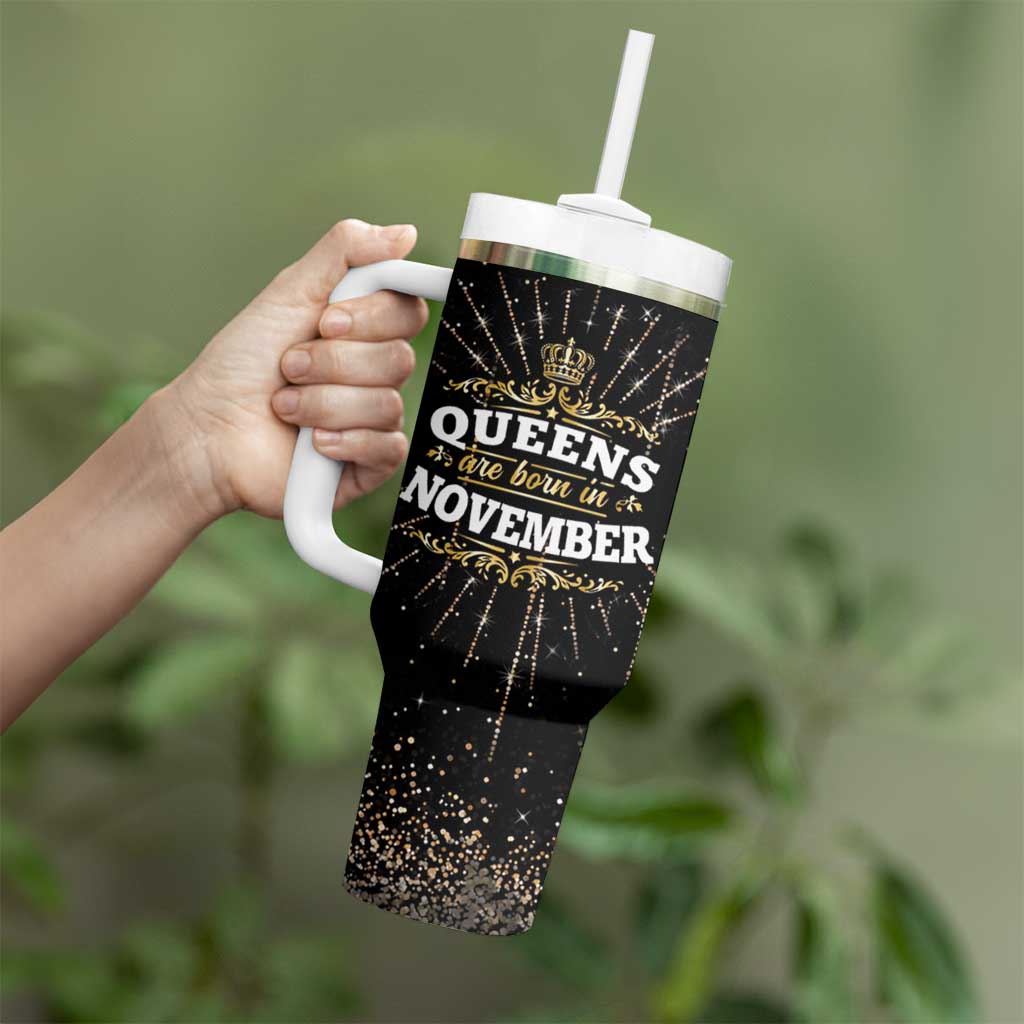 Birthday Gifts For Women Tumbler With Handle Queens Are Born In November - Wonder Print Shop