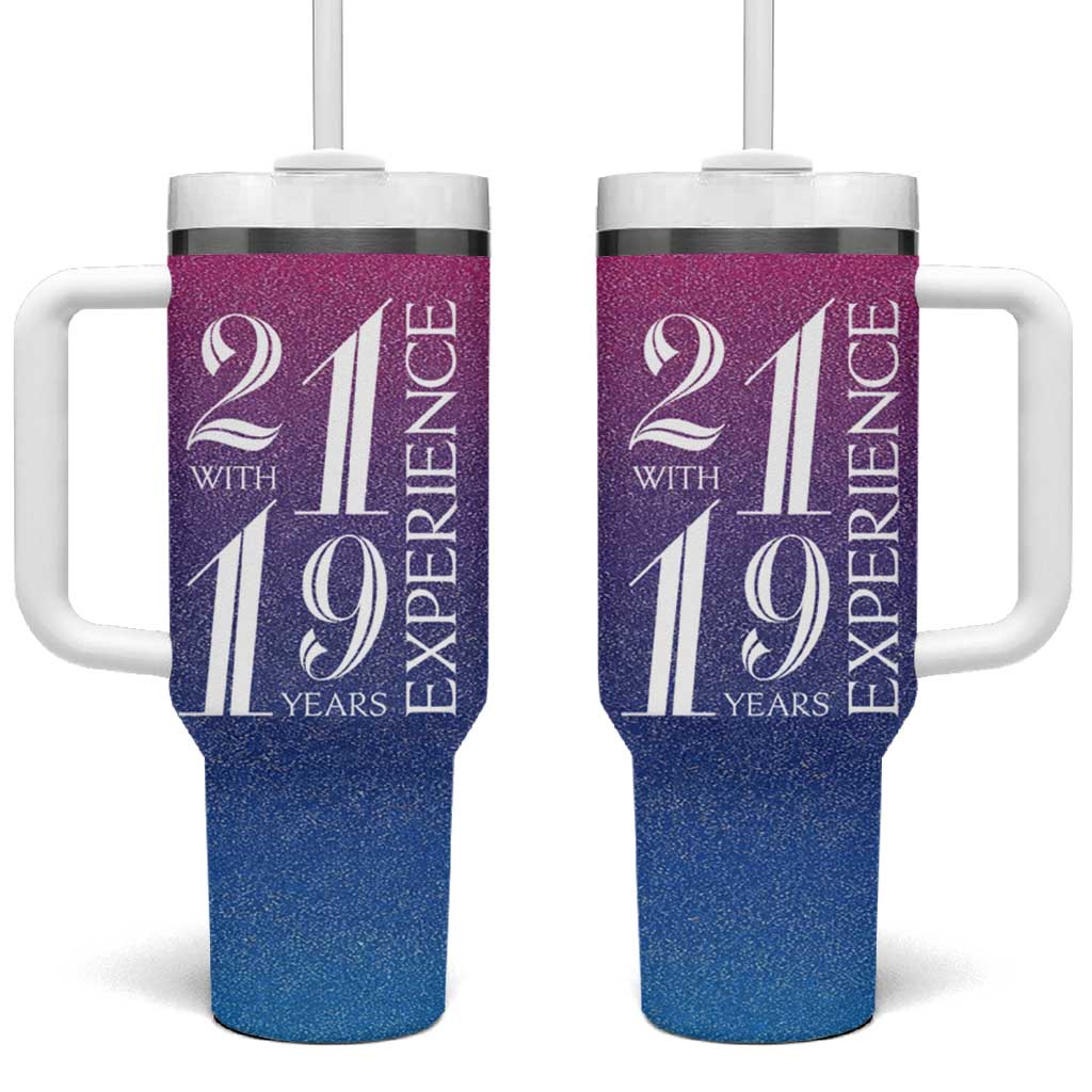 Funny Birthday Gifts Tumbler With Handle 21 With 19 Years Experience - Wonder Print Shop