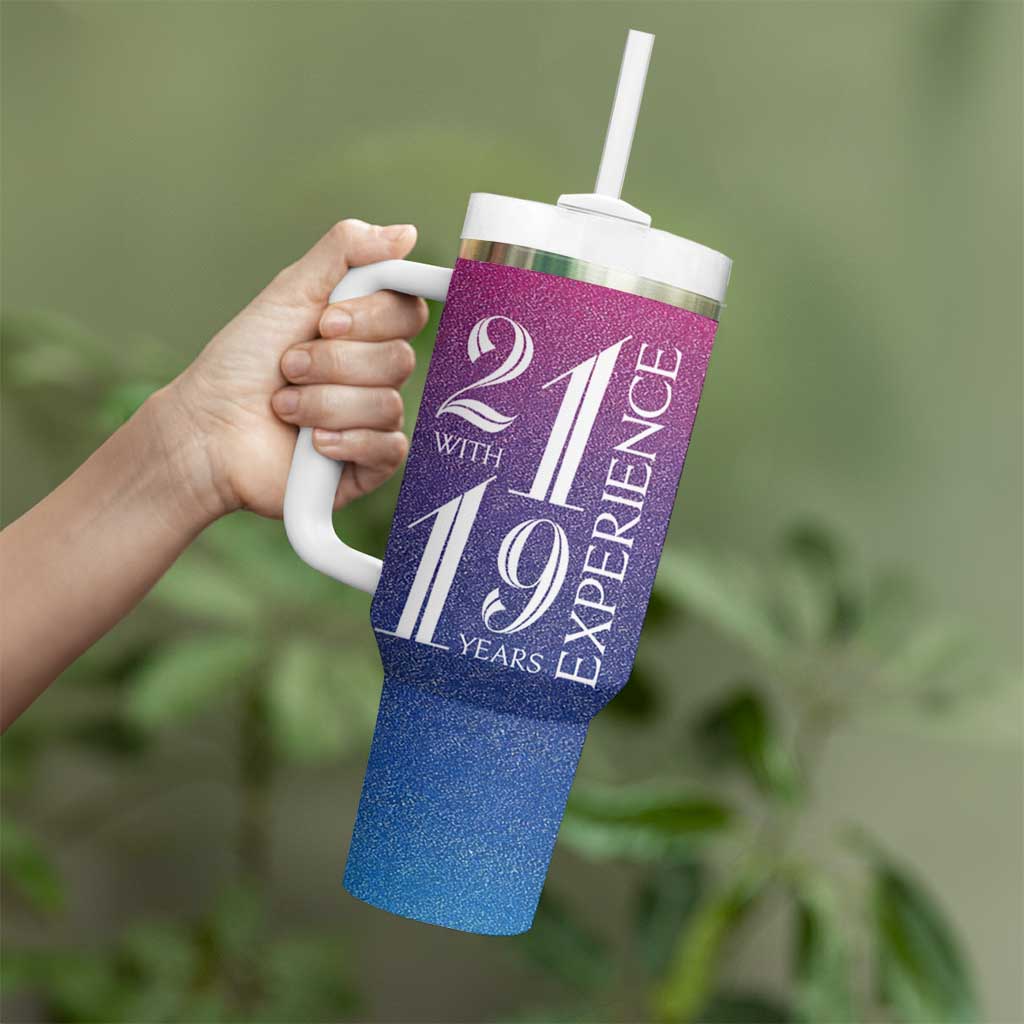 Funny Birthday Gifts Tumbler With Handle 21 With 19 Years Experience - Wonder Print Shop