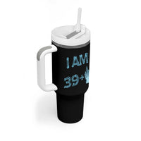 Funny Birthday Gifts Tumbler With Handle I Am 39 Plus One Middle Finger Xray Skeleton - Wonder Print Shop