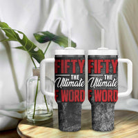 50th Birthday Gift Tumbler With Handle Fifty The Ultimate F World - Wonder Print Shop