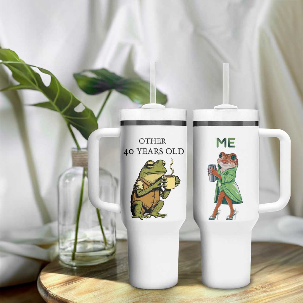 40th Birthday Gifts for Women Tumbler With Handle Funny Frog Other And You - Wonder Print Shop