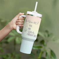 40th Birthday Gifts for Women Tumbler With Handle Is You 40? Bitch I Might Be - Wonder Print Shop
