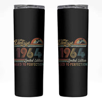 Funny Birthday Gifts Skinny Tumbler Vintage 1964 Aged To Perfection 60th Birthday - Wonder Print Shop