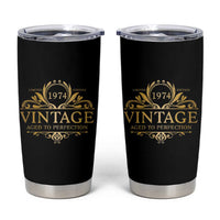 Funny Birthday Gifts Tumbler Cup Vintage 1974 Aged To Perfection 50th Birthday - Wonder Print Shop